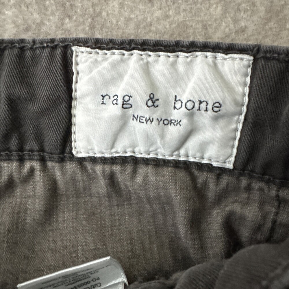 rag & bone Fit 2 Chino Pants Mens 34 Gray Slim Cotton Stretch - Picture 2 of 14